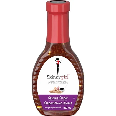 Skinnygirl Gingembre et Sésame, Sans Gras, Sans Sucre Viangrette, 237mL Bouteille verre, 237 mL
