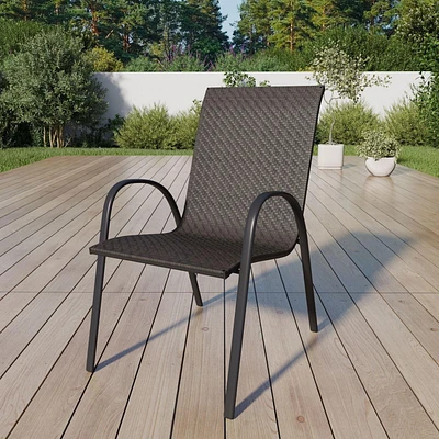 Chaise empilable en osier Mainstays Conception compacte