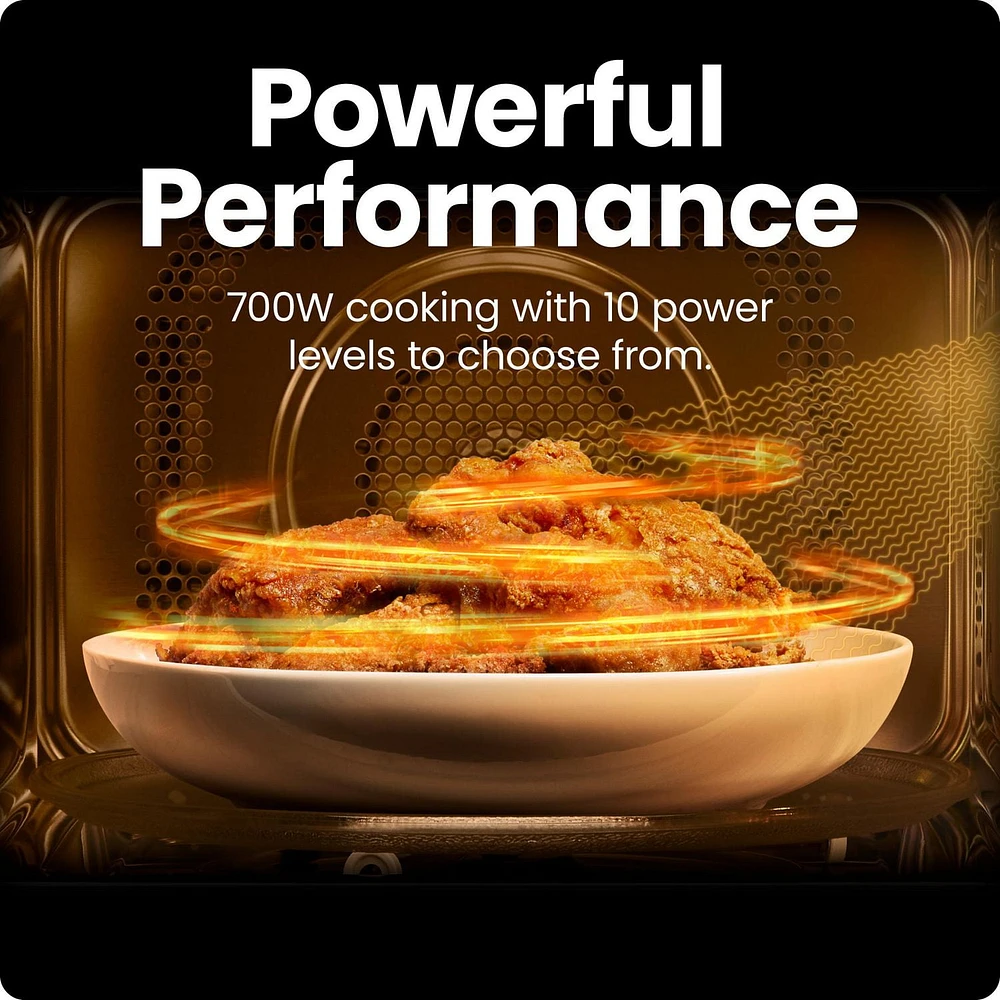 Four à micro-ondes de comptoir Chefman 20L (0.7 Cu ft), 700 Watts - Acier inoxydable, Nouveau