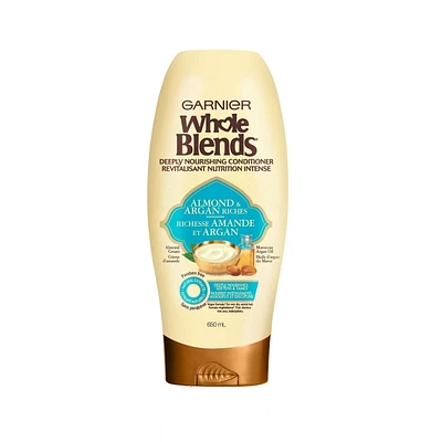 GARNIER Whole Blends Almond & Argan Riches Pour cheveux très secs, indisciplinés Conditioner, 650 mL Après-shampooing, 650 ml