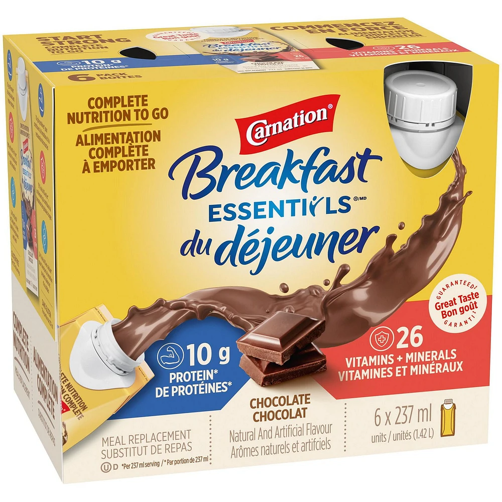 CARNATION BREAKFAST ESSENTIALS Ready-To-Drink Chocolate 6 x 237ml