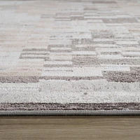 Rug Branch Cadence Abstract Indoor Area Rug, Cream Brown, Modern - Living Room, Bedroom, Dining Room, and Kitchen<br>