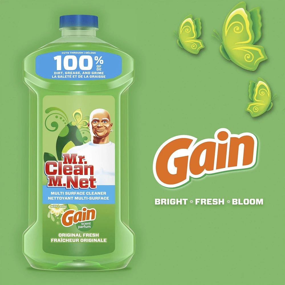 Mr. Clean Multi Surface Cleaner with Gain Original Scent, All Purpose Cleaner, 1.21L