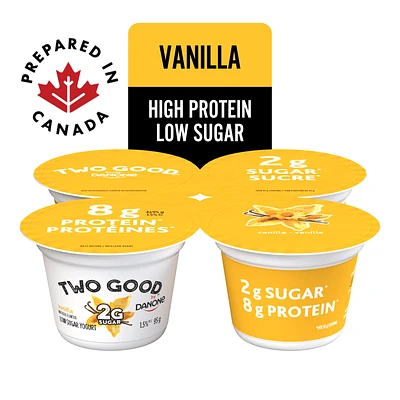 Two Good Yogourt à la vanille, 2g de sucre, 8g de protéines 4 x 95 g