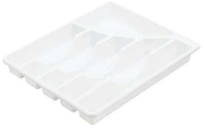 Plateau de coutelleries de Sterilite en blanc à 5 compartiments 1 plateau