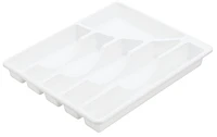 Plateau de coutelleries de Sterilite en blanc à 5 compartiments 1 plateau