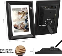 KODAK WiFi Digital Picture Frame, 10.1 Inch 1280 * 800 Resolution Touch Screen with 16GB Storage,Effortless to Set up,Share Video and Photos via E-Mail or App-Gift for Friends and Family(Grey Wood)