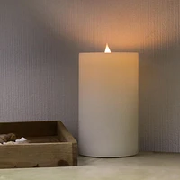 Mainstays Bougie pilier en cire à DEL  scintillante, non parfumé 3”x5”H, minuterie de 5 heures