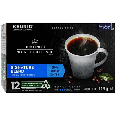 Café moulu Mélange signature Notre Excellence 12 capsules K-Cup®, 114 g