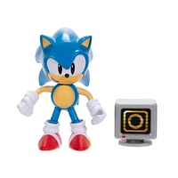 Figurine Sonic de 4 pouces – Sonic classique avec Boîte à anneaux