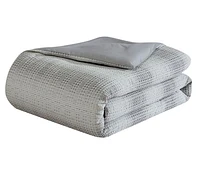 Hometrends 3 Piece Comforter Set – Dante Stripe, Waffle, Texture, Available in Double/Queen,King