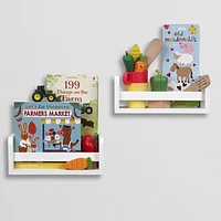 Book Nook Kids Multi-Cubby Storage Bench with 2 Bonus 10" Bookshelves