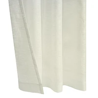 Loft Living Banan Transparent panneau de rideau à œillets 52 x 108 in Blanc cassé