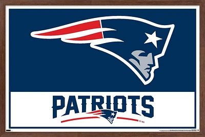 NFL New England Patriots - Logo 21 Wall Poster, 22.375" x 34" Framed