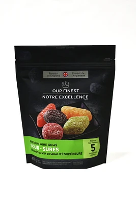 Gommes au vin sures de qualité supérieure Notre Excellence 400 g, Saveurs assorties