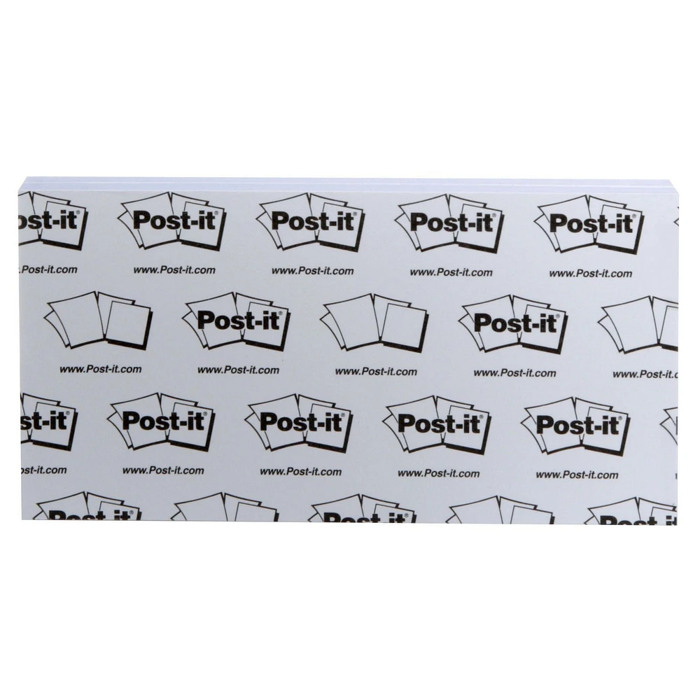 Post-it® Printed Notes, List Note, Blue, 2.9in x 5.7in (73mm x 144mm)