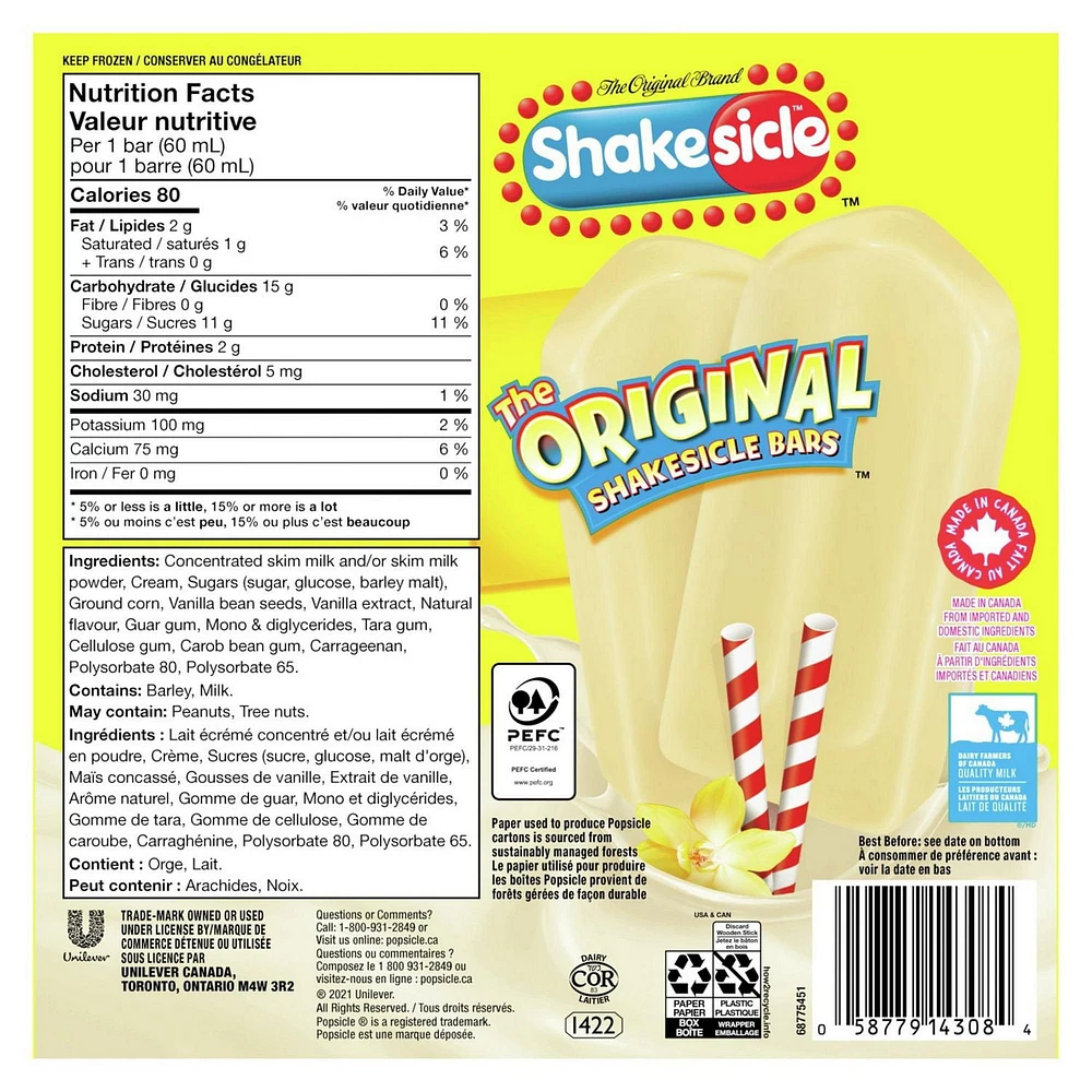 Popsicle Vanilla Shakesicle