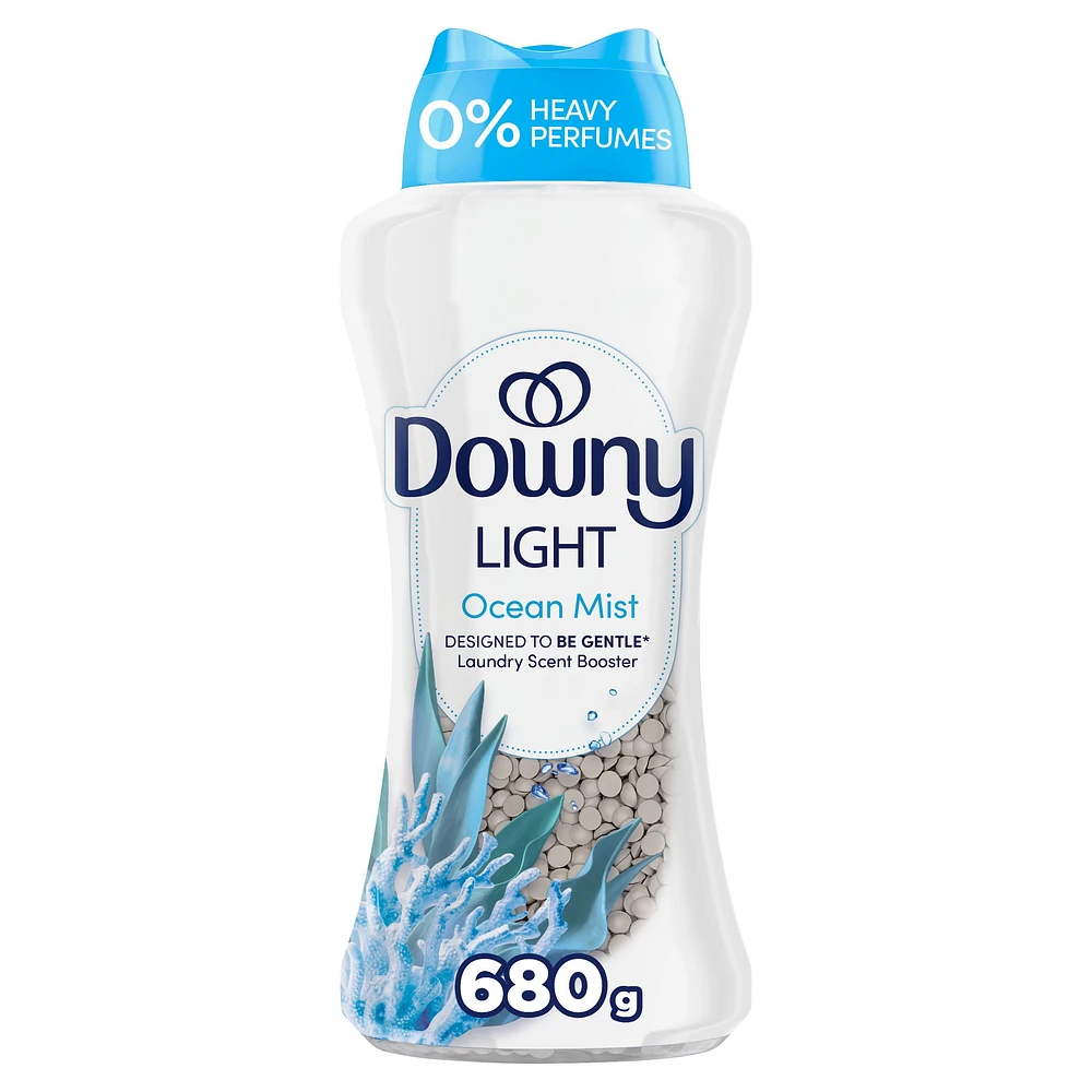 Downy Light Laundry Scent Booster Beads, Ocean Mist Scent, In-wash fabric beads designed to be gentle with a light boost of scent, No Heavy Perfumes, 680G