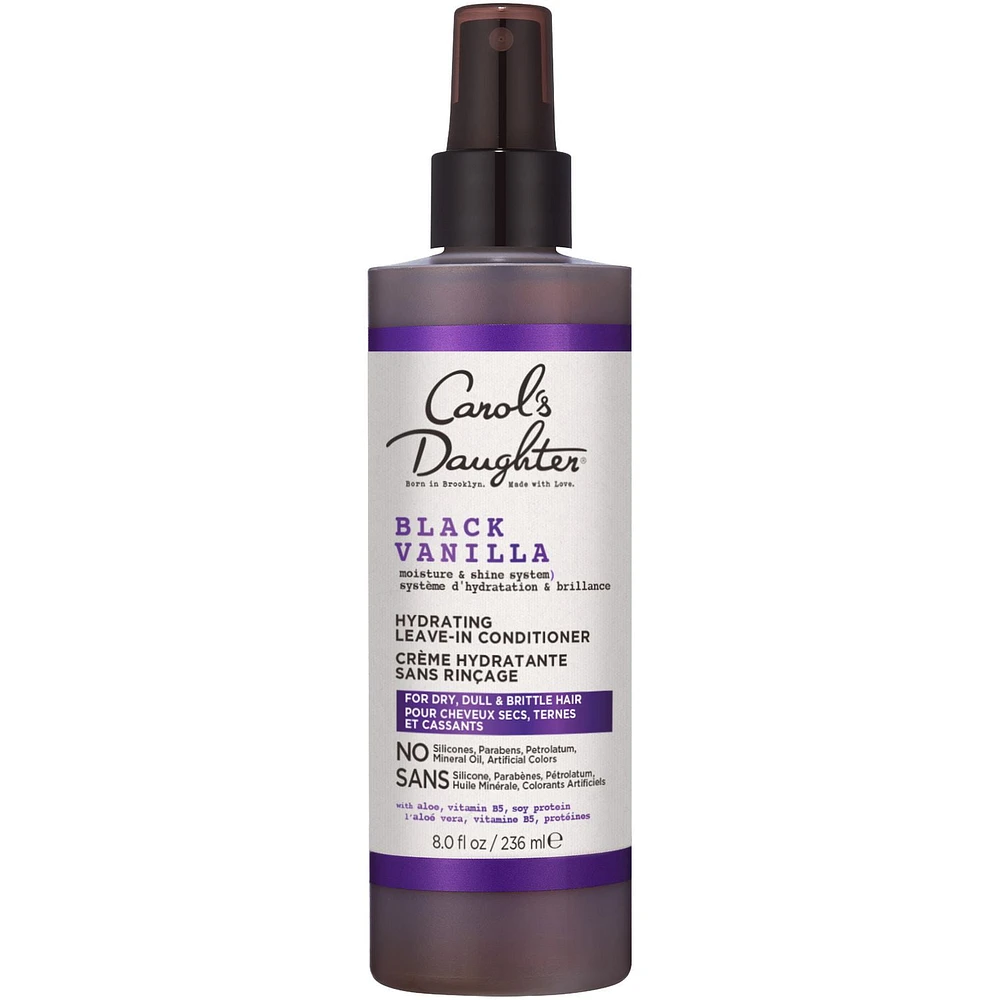 Carol's Daughter Black Vanilla Crème sans rinçage Hydratant et Démêlant avec Vitamine B5 et Aloe, 8fl oz Après-Shampooing Sans Rinçage