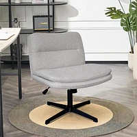 Chaise de bureau à dossier moyen Homy Casa avec revêtement capitonné et accoudoirs pour bureau à domicile et salon