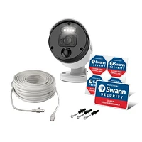 Swann Master 4K Ultra HD Thermal-Sensing Outdoor Warning Light IP Add-On Bullet Security Camera