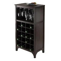 92729- Ancona Modular Wine Cabinet with Glass Rack & 20-Bottle