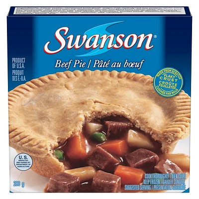 Swanson Beef Pie: flaky crust filled with beef, potatoes, carrots, and peas, 200 g