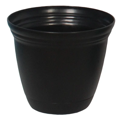 8 POUCES POT DE FLEURS ÉLÉMENTAIRE EN FORME DE CLOCHE - NOIR
