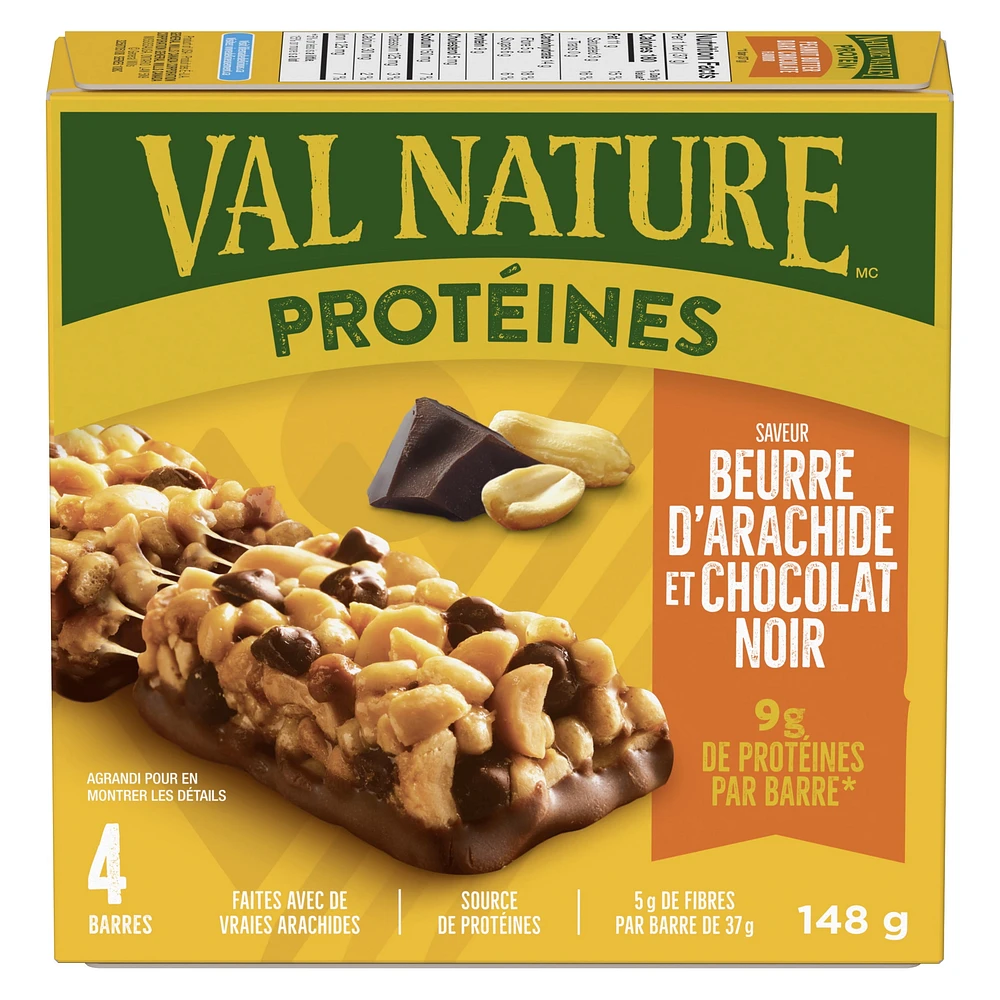 Nature Valley Protein Granola Bars, Peanut Butter Dark Chocolate, 4 ct, 4 bars x 37 g, 148 g