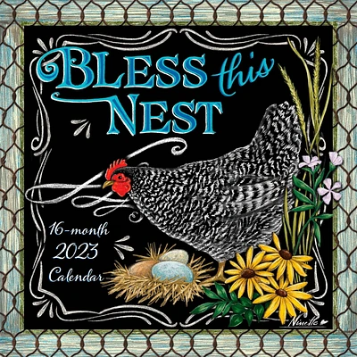 Bless This Nest | 2023 12x24 Inch Square Wall Calendar