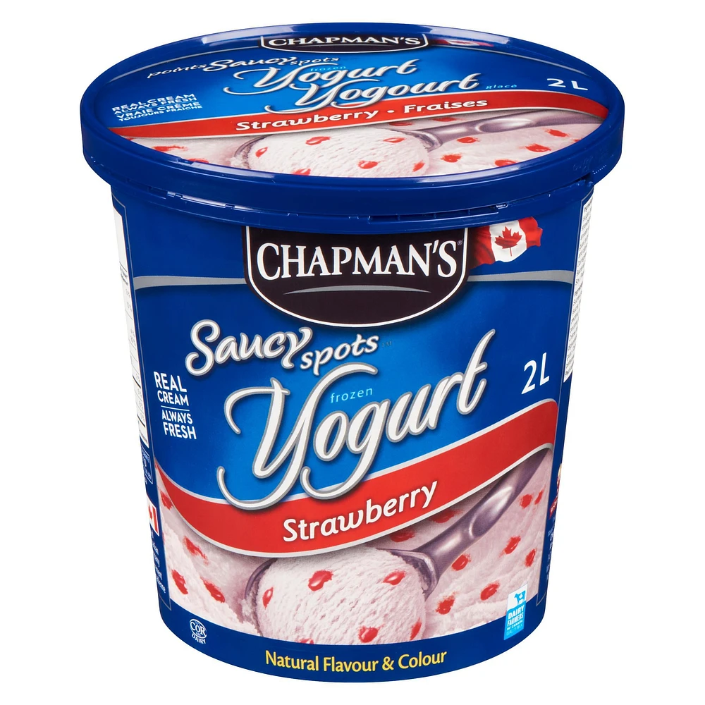 Chapman's Frozen Yogurt Strawberry Saucy Spots