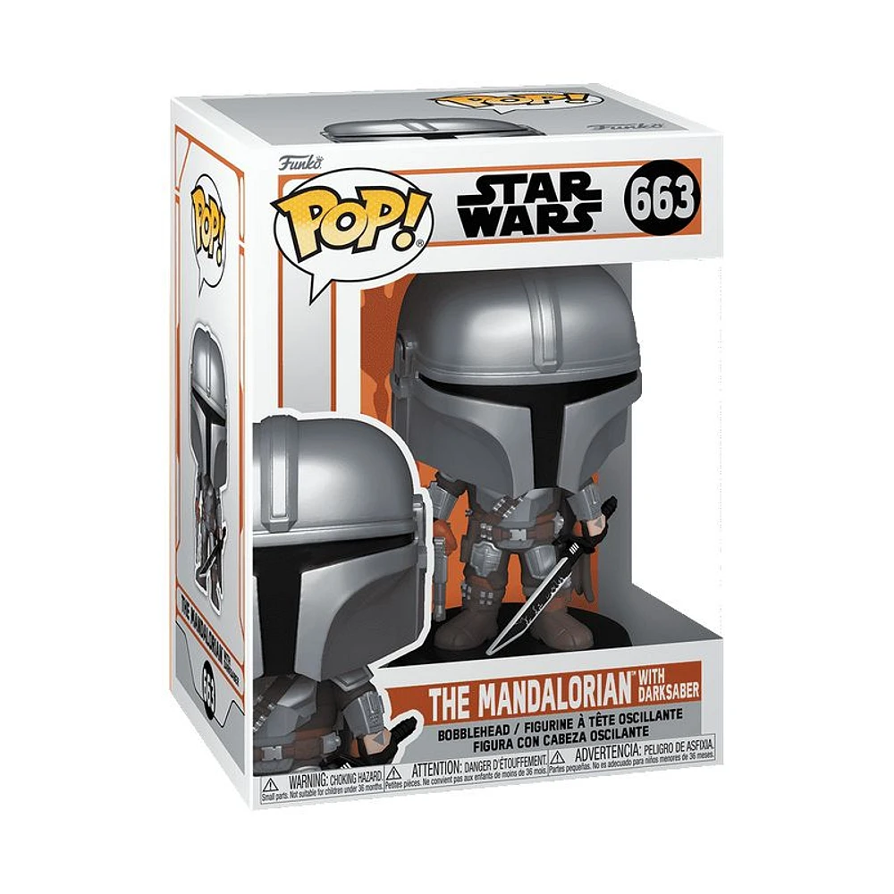 Funko Pop! Star Wars: The Mandalorian with Darksaber Vinyl Figure