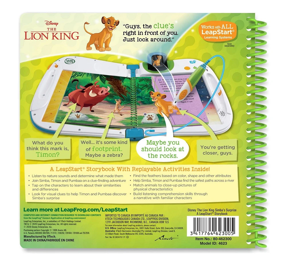 LeapFrog LeapStart 3D (Niveau 1) The Lion King Simba's Surprise - Version anglaise 2 à 5 ans