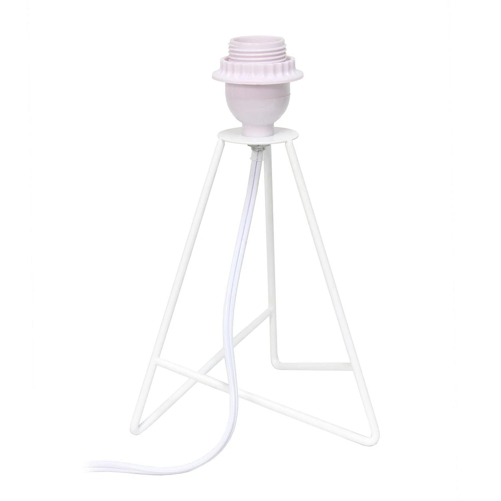 Simple Designs Down to the Wire - Lampe de table avec abat-jour en tissu, blanc avec abat-jour blanc