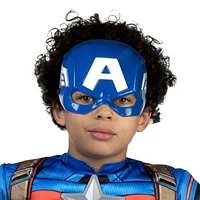 MARVEL Captain America Official Youth Halloween Costume - Premium Quality Padded Jumpsuit with Plastic Mask