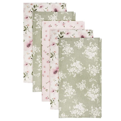 Modern Moments by Gerber Lot de 5 couvertures en flanelle pour bébé Taille 30" x 30"
