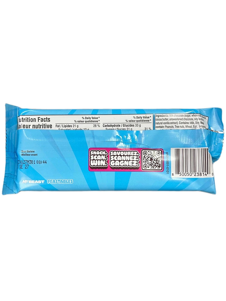 Feastables MrBeast Milk Chocolate Bar, 60g, 1 Count, Feastables MrBeast Milk Chocolate Bar, 60g