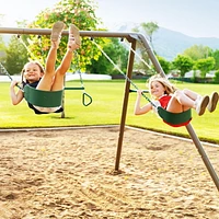 Ensemble de balançoire pour enfants LIFETIME avec barres robustes, 2 balançoires et 1 trapèze