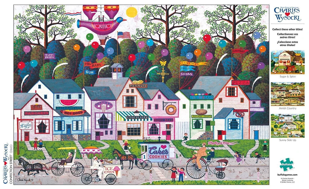 Buffalo Games - Le puzzle Charles Wysocki - Confection Street - en 300 pièces