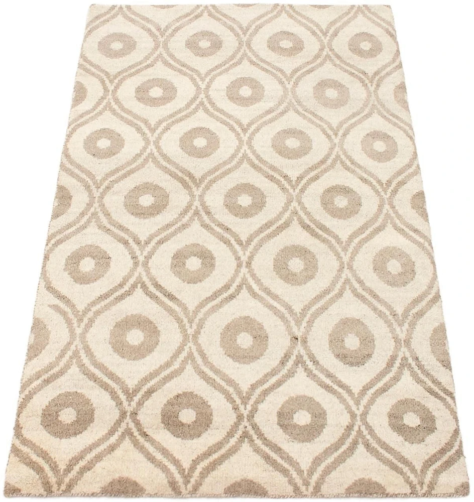 ECARPETGALLERY 4'11" x 8'1" Moroccan Tangier Hand-knotted Area Rug for Living Room, Dining Room and Bedroom in Ivory