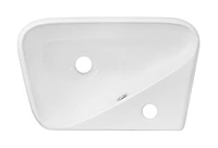 17.5-in. W Wall Mount White Bathroom Vessel Sink Set For 1 Hole Left Faucet AI-26270
