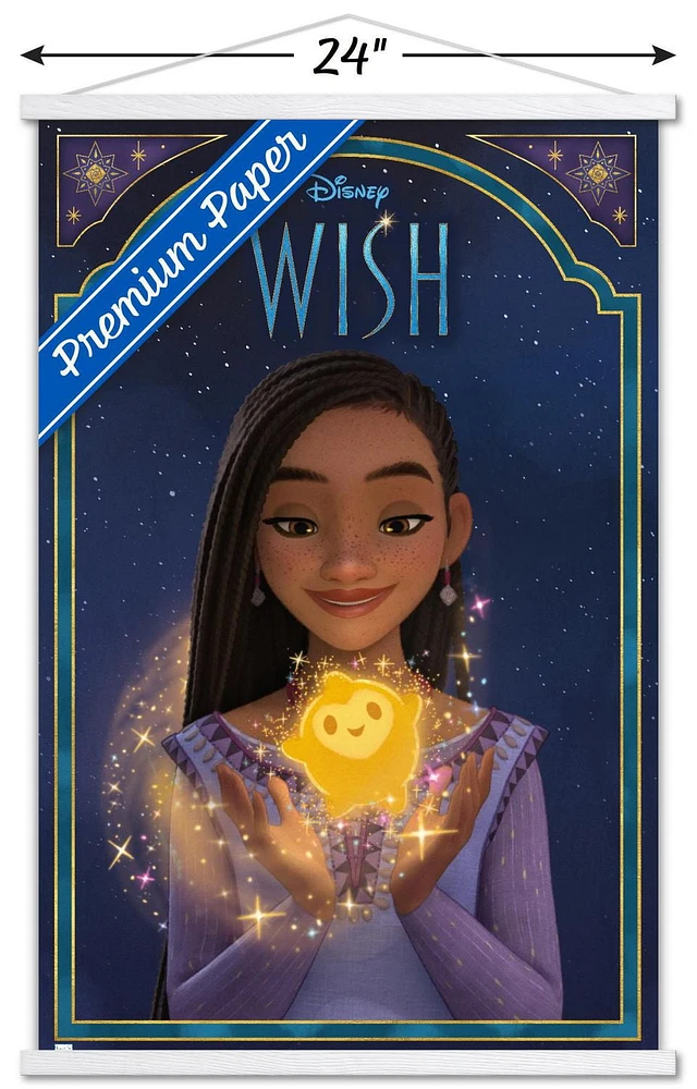 Disney Wish - Asha & Star Wall Poster, 22.375" x 34"