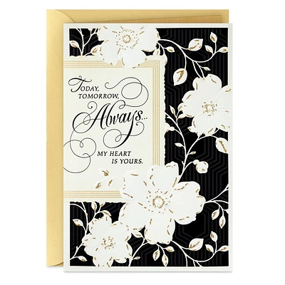 Carte d'anniversaire pour un époux, une épouse, un copain, une copine, Hallmark (« My Heart is Yours »)
