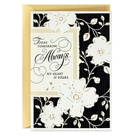 Carte d'anniversaire pour un époux, une épouse, un copain, une copine, Hallmark (« My Heart is Yours »)
