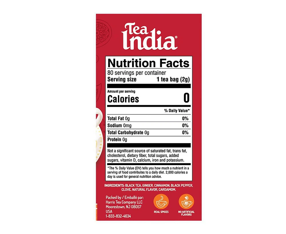 Tea India Masala Chai, 80 pack / 182 g