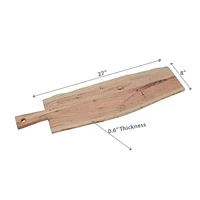 Acacia Wooden Rectangle Live Edge Serving Board 27"