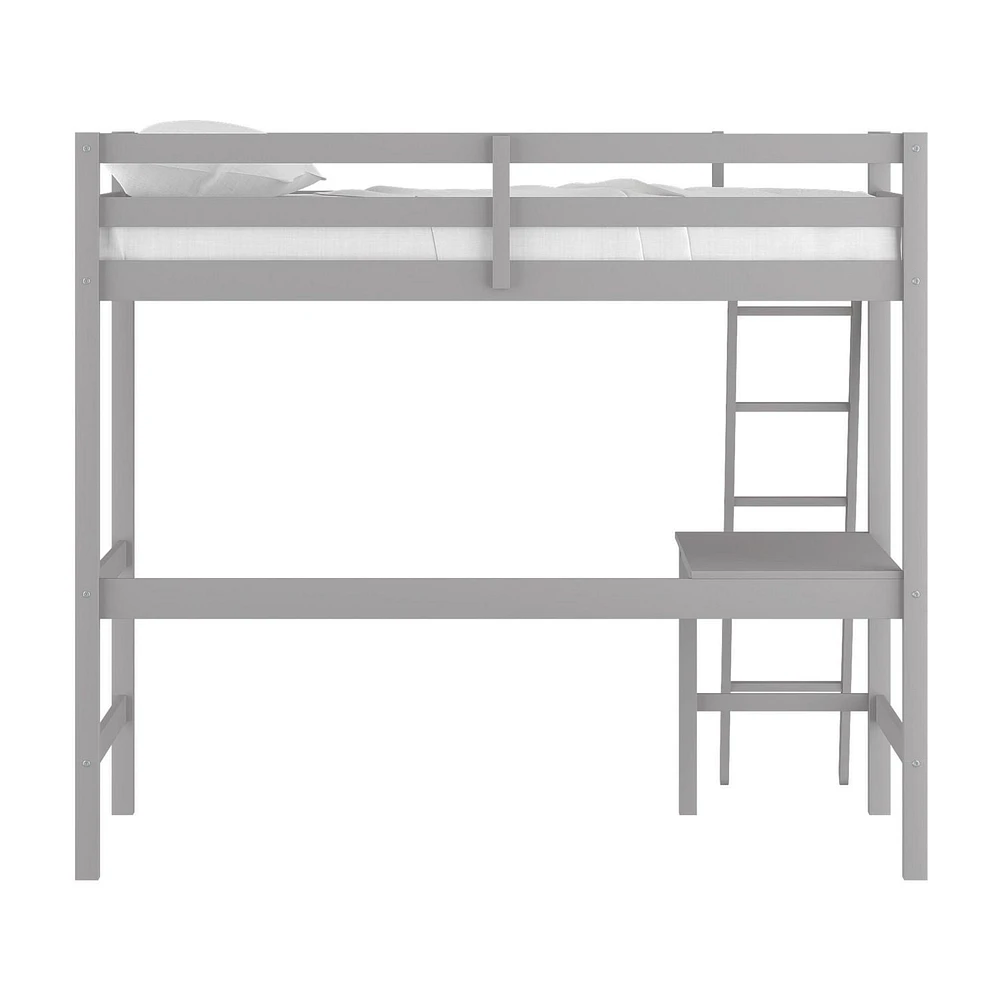 Campbell Wood Twin Loft Bunk Bed with Study Desk, by Hillsdale Living Essentials