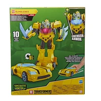 Transformers Toys Bumblebee Cyberverse Adventures Dinobots Unite Roll N’ Change Bumblebee Push-to-Convert Action Figure, 6 and Up, 10-inch