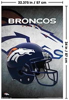NFL Denver Broncos - Helmet 16 Wall Poster, 22.375" x 34"
