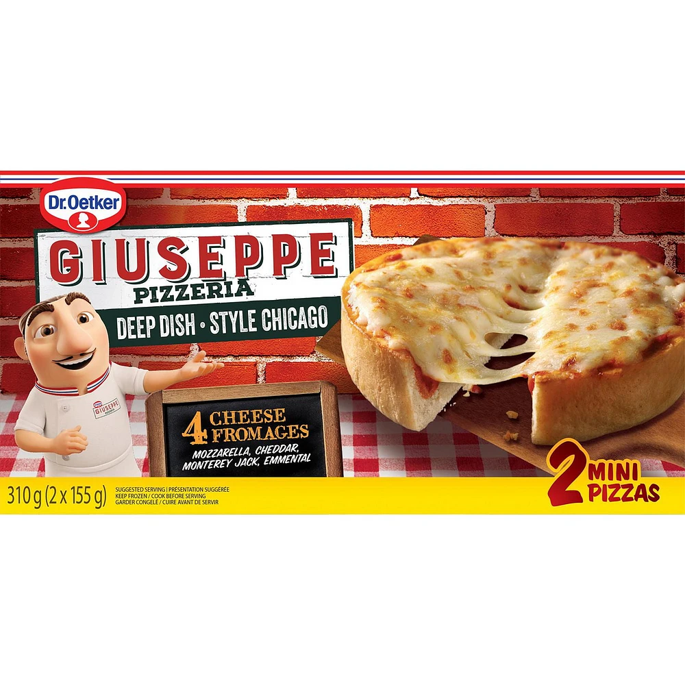 Dr. Oetker Giuseppe Pizzeria Deep Dish 4 Cheese Pizz